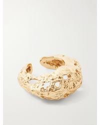 Paola Sighinolfi - Galia Textured 18-Karat-Plated Pewter Ring - Lyst