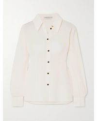 Alessandra Rich - Silk-Crepe Shirt - Lyst
