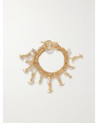 Saint Laurent - Cassandre-Tone Crystal Bracelet - Lyst