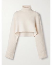 LeKasha - Gida Cropped Ribbed Organic Cashmere Turtleneck Sweater - Lyst
