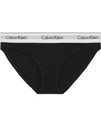 Calvin Klein Modern Cotton Höschen Aus Einer Baumwollmischung Mit Stretch-anteil - Schwarz