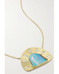 Brooke Gregson Sun Ray 18-karat Gold, Opal And Diamond Necklace - Metallic
