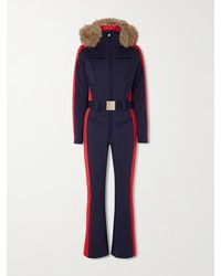 Goldbergh - Suvi Belted Hooded Plush-Trimmed Padded Down Ski Suit - Lyst