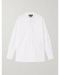 Gucci - Tie-Neck Cotton-Poplin Shirt - Lyst