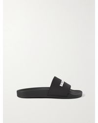 Balenciaga - Piscine Logo-Embossed Rubber Slides - Lyst