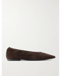 TOTEME - Minimalist Suede Ballet Flats - Lyst