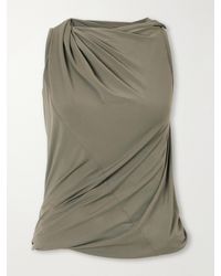 Rick Owens - Luna Draped Crepe-Jersey Tank - Lyst