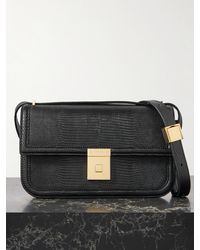 DeMellier London - Paris Schultertasche Aus Leder Mit Eidechseneffekt - Lyst