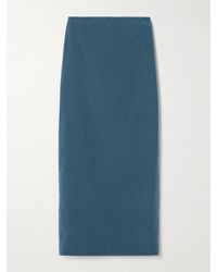 Blazé Milano - Jealousy Sussex Cotton-Velvet Midi Skirt - Lyst
