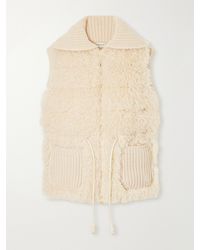 Moncler - Teddy Wool And Cashmere-Blend Plush Down Vest - Lyst