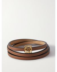 Loewe - Paula's Ibiza Leather And-Tone Wrap Bracelet - Lyst
