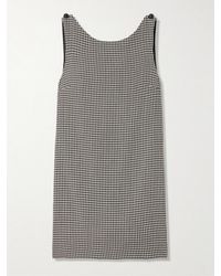 Dolce & Gabbana - Open-Back Houndstooth Wool-Blend Mini Dress - Lyst