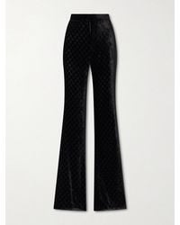 Gucci - Devoré-Velvet Pants - Lyst