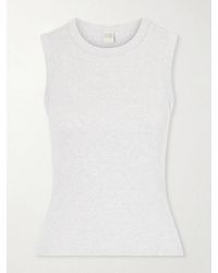 Flore Flore - Esmé Ribbed Organic Cotton-Jersey Tank - Lyst