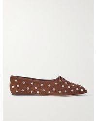 Loeffler Randall - Landon Ballerinas Aus Veloursleder Mit Nieten - Lyst
