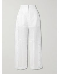 Jil Sander - Paneled Cotton-Voile Wide-Leg Pants - Lyst
