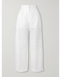 Jil Sander - Hose Mit Weitem Bein Aus Baumwoll-Voile - Lyst