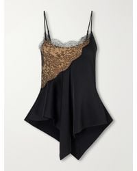 Stella McCartney - Lace-Trimmed Satin Cami - Lyst