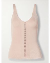 Proenza Schouler - Gene Pointelle-Knit Silk And Cotton-Blend Tank - Lyst