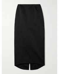Wiederhoeft - Recycled Duchesse-Satin Midi Skirt - Lyst