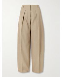 Jacquemus - Ovalo Pleated Woven Wide-Leg Pants - Lyst