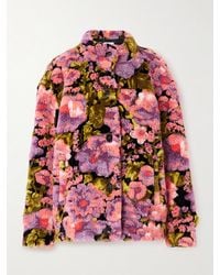 Dries Van Noten - Floral-Print Fleece Jacket - Lyst
