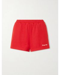 Sporty & Rich - Logo-Embroidered Jersey Shorts - Lyst