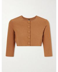 Lisa Marie Fernandez - Cropped Stretch-Jersey Cardigan - Lyst