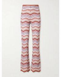 RIXO London - Boni Striped Chocheted Cotton Straight-Leg Pants - Lyst