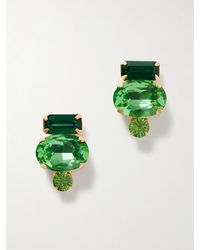 Jennifer Behr - Boucles D'Oreilles En Plaqué Or Et Cristaux Cleo - Lyst