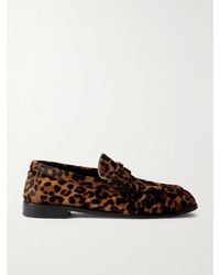 Saint Laurent - Le Loafer Loafers Aus Kalbshaar Mit Leopardenprint - Lyst