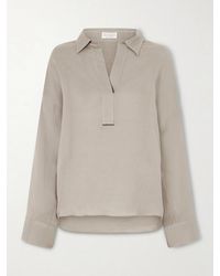 Brunello Cucinelli - Linen Blouse - Lyst
