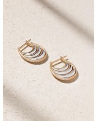 L'Atelier Nawbar - Triple Bloop Moo 18-Karat And Diamond Earrings - Lyst
