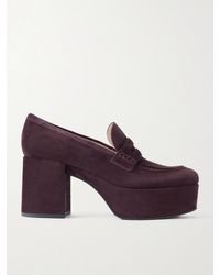 Gianvito Rossi - Jenna 75 Suede Platform Pumps - Lyst