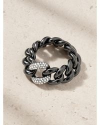 SHAY - 18-Karat Blackened, Ceramic And Diamond Ring - Lyst