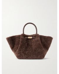DeMellier - Sac À Main En Peau Lainée À Finitions En Cuir New York Midi - Lyst