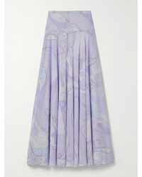 PUCCI - Printed Cotton-Voile Maxi Skirt - Lyst