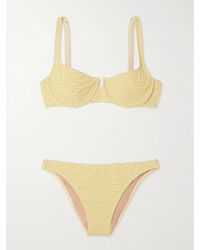 Lido - Cinquantasei Striped Ribbed Underwired Bikini - Lyst