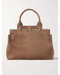 Gabriela Hearst - Amethyst Kleine Tote Aus Veloursleder Mit Verzierungen - Lyst