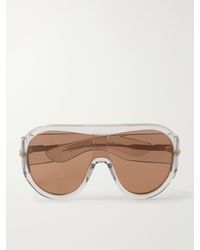 Bottega Veneta - Shield Aviator-Style Sunglasses - Lyst