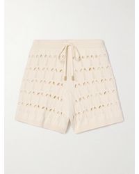 Zimmermann - Rhiannon Cutout Pointelle-Knit Shorts - Lyst