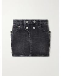 Isabel Marant - Ralma Button-Detailed Denim Mini Skirt - Lyst