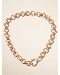 Repossi - Antifer Kette Aus 18 Karat Roségold Mit Diamanten - Lyst