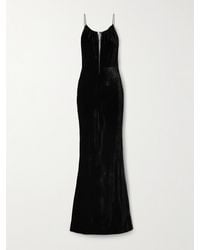 Nili Lotan - Maxime Cutout Velvet Maxi Dress - Lyst