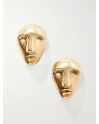 KHAITE - Visage 18-Karat-Plated Earrings - Lyst
