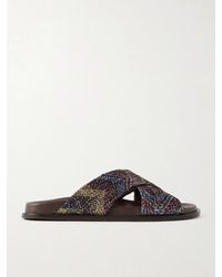 Missoni - Viola Sequin-Embellished Striped Woven Sandals - Lyst