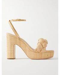 Loeffler Randall - Fae Braided Raffia Platform Sandals - Lyst