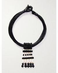 Le Sundial - Sculptural Pearl, Onyx And 18-Karat Cord Necklace - Lyst