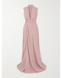 Rick Owens - Draped Crepe De Chine Wrap Gown - Lyst