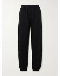 ÉTERNE - Cotton And Modal-Blend Jersey Tapered Track Pants - Lyst